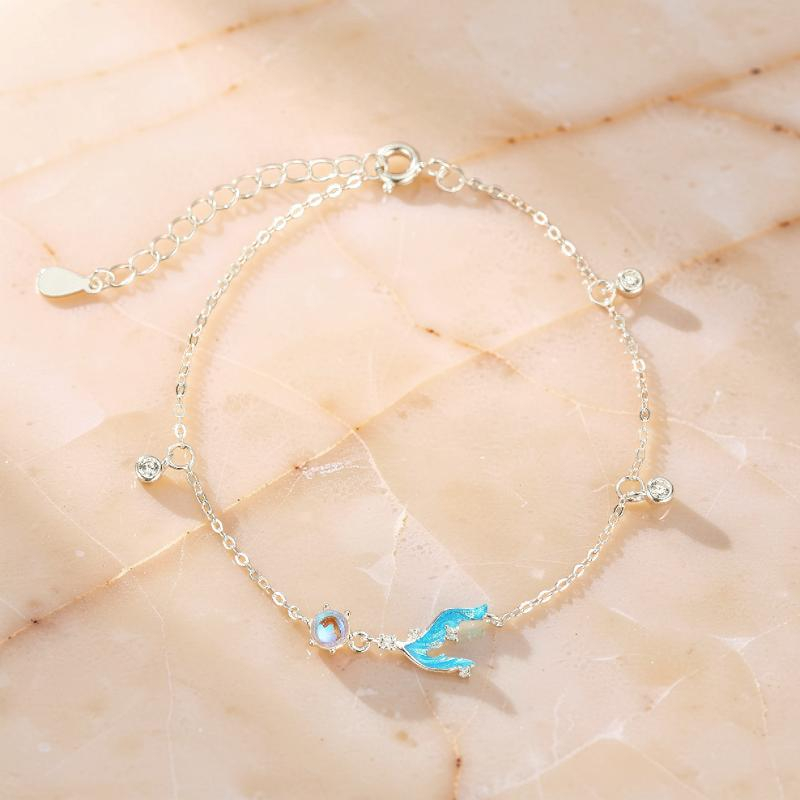 Bracelet Pierre de Lune – Sirène Lunaire, Argent