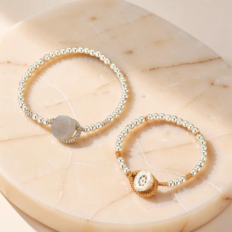 Bracelet Enfant – Graine de Lotus, Argent