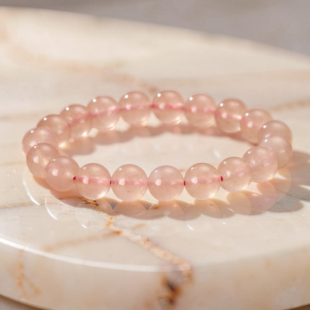 Bracelet Quartz Fraise – Tendresse Vibrante