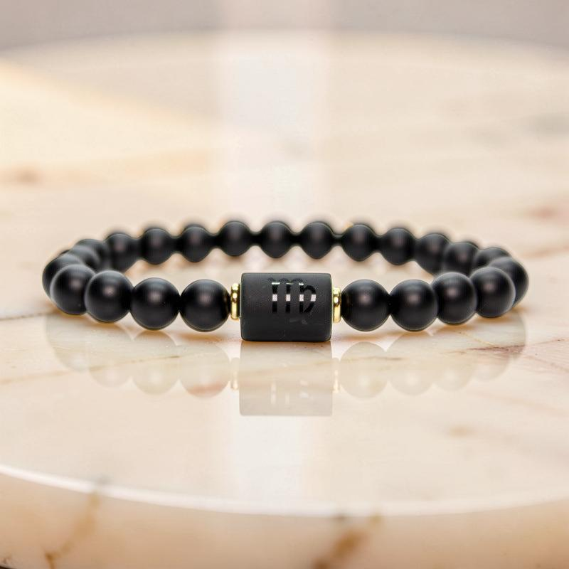 Bracelet Signe Astrologique en Onyx – Protection Astrale