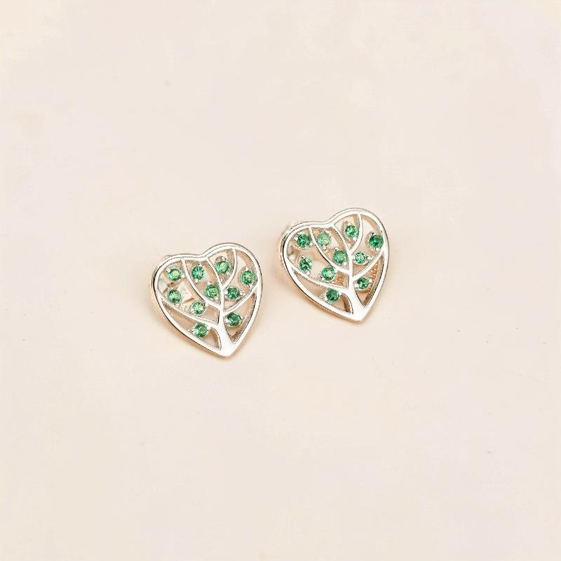 Boucles d'Oreilles Arbre de Vie – Arbre d'Amour, Argent 925