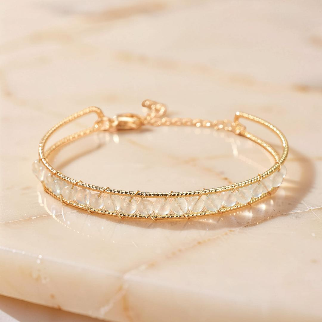 Bracelet Quartz Rose, Améthyste ou Aigue-Marine – Beauté Énergétique