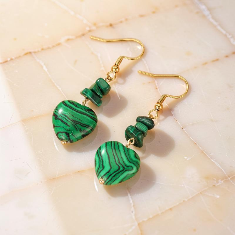 Boucles d'Oreilles Pierres Naturelles – Cœur Protecteur