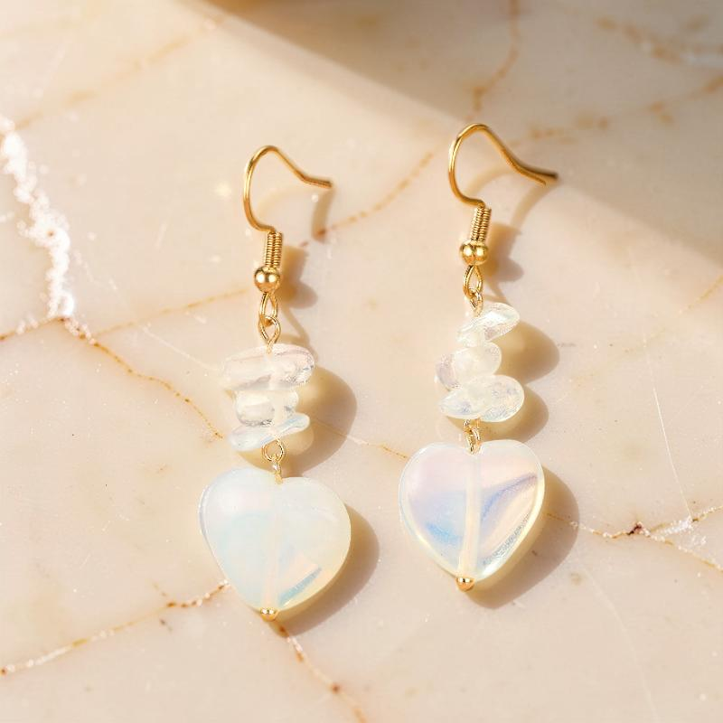 Boucles d'Oreilles Pierres Naturelles – Cœur Protecteur
