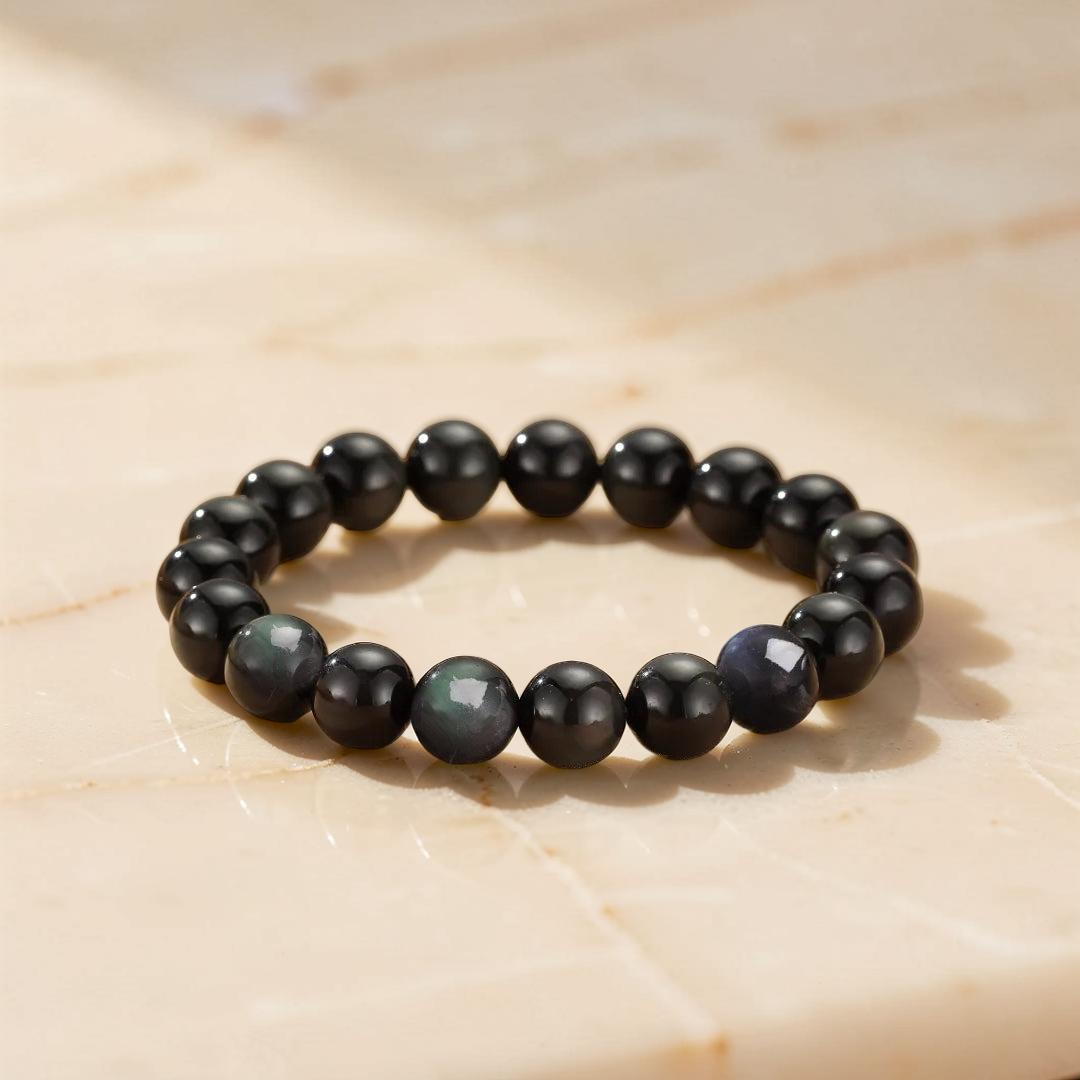 Bracelet Obsidienne Arc-en-Ciel – Énergie Subtile