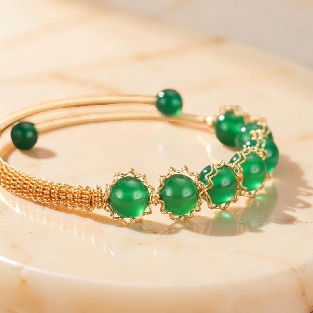 Bracelet Agate Verte – Force d’Harmonie