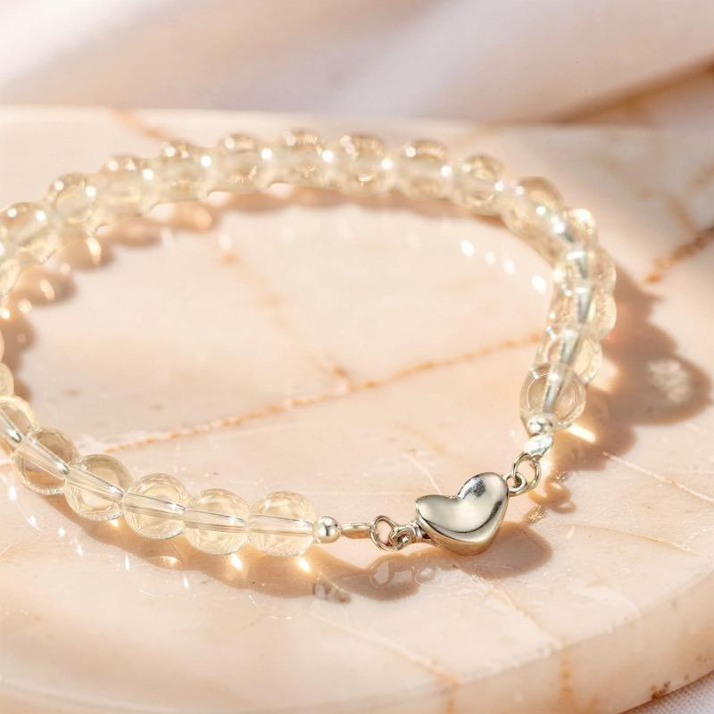 Bracelet Cristal de Roche – Pureté du Cœur, Argent