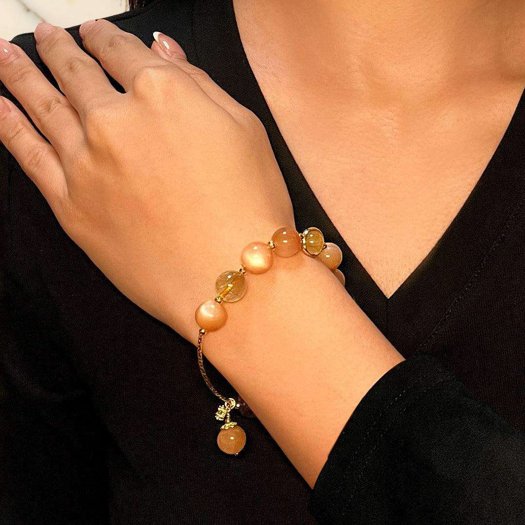 Bracelet Pierre de Soleil – Étoile Rayonnante