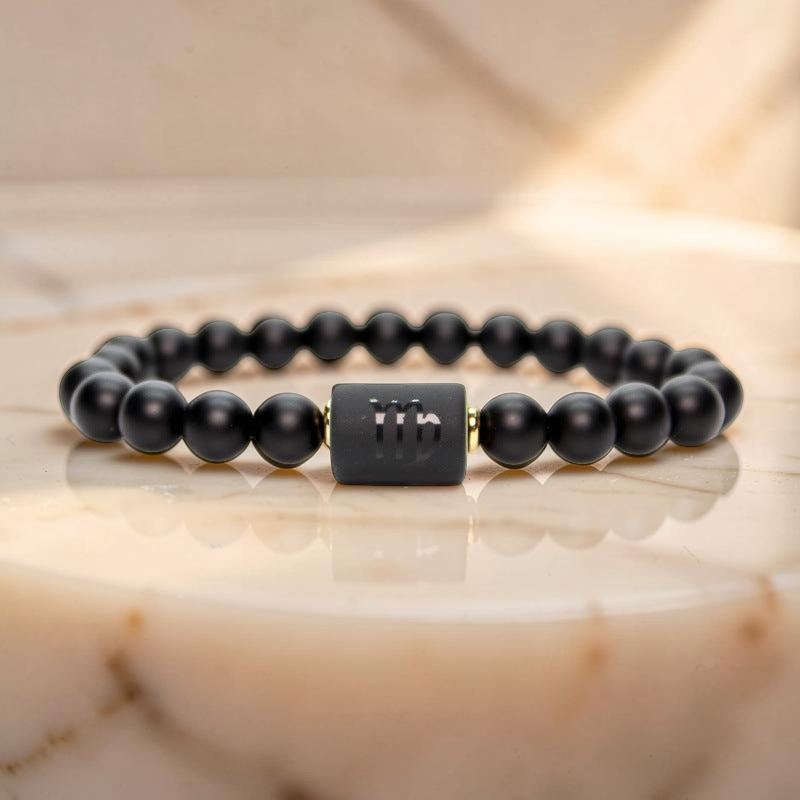 Bracelet Signe Astrologique en Onyx – Protection Astrale