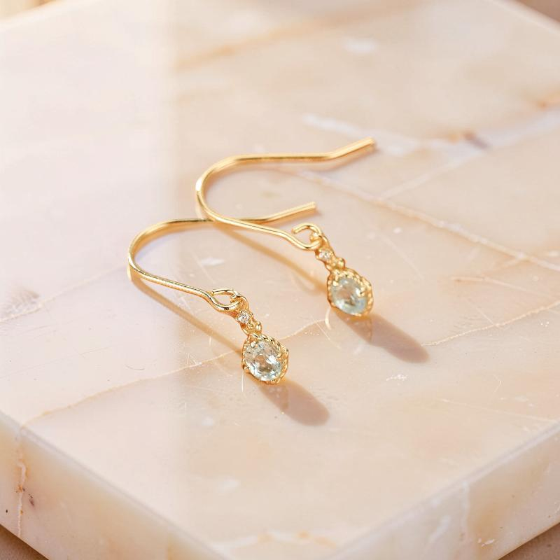 Boucles d'Oreilles Topaze – Éclat d'Elysée, Argent Plaqué Or