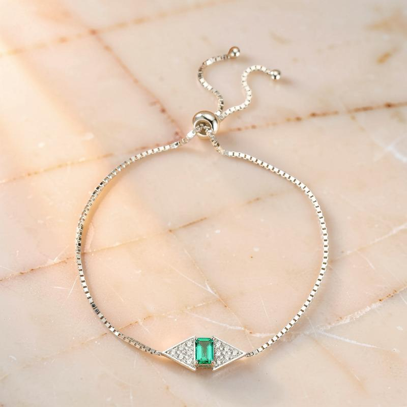 Bracelet Émeraude – Brillance Royale, Argent 925