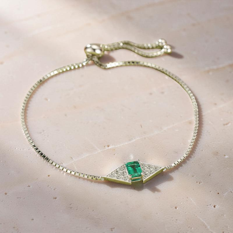 Bracelet Émeraude – Brillance Royale, Argent 925