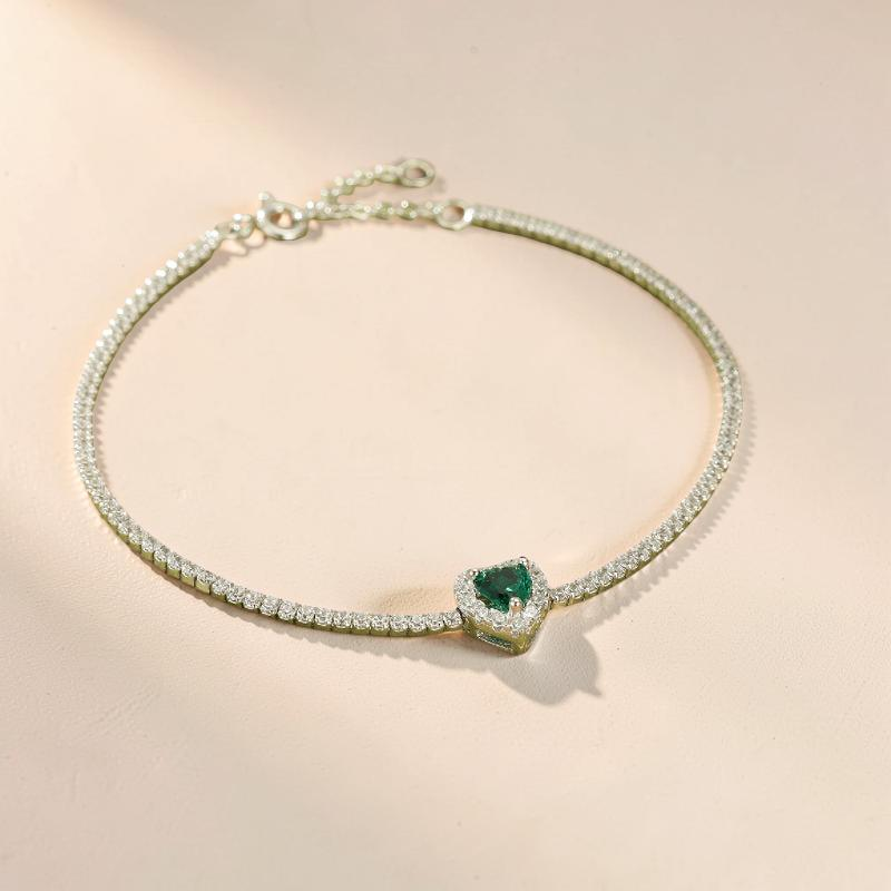 Bracelet Émeraude – Essence de Nature, Argent 925