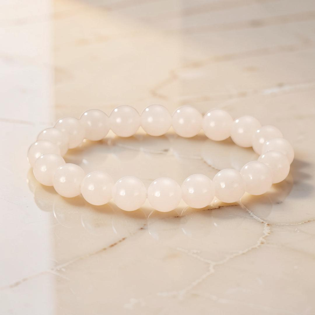 Bracelet Jade Blanc – Harmonie Intemporelle
