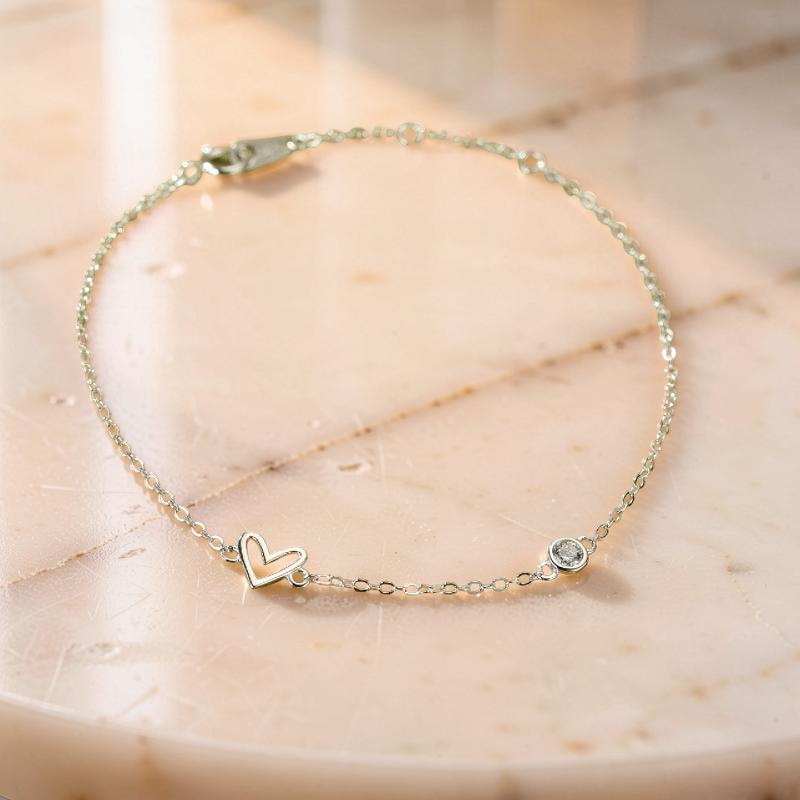 Bracelet Cœur – Éclat du Cœur, Argent