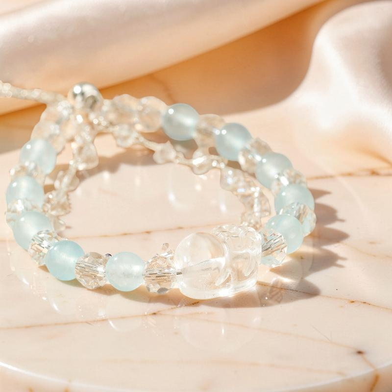Bracelet Aigue-marine et Cristal de Roche – Garde Précieux, Alliage