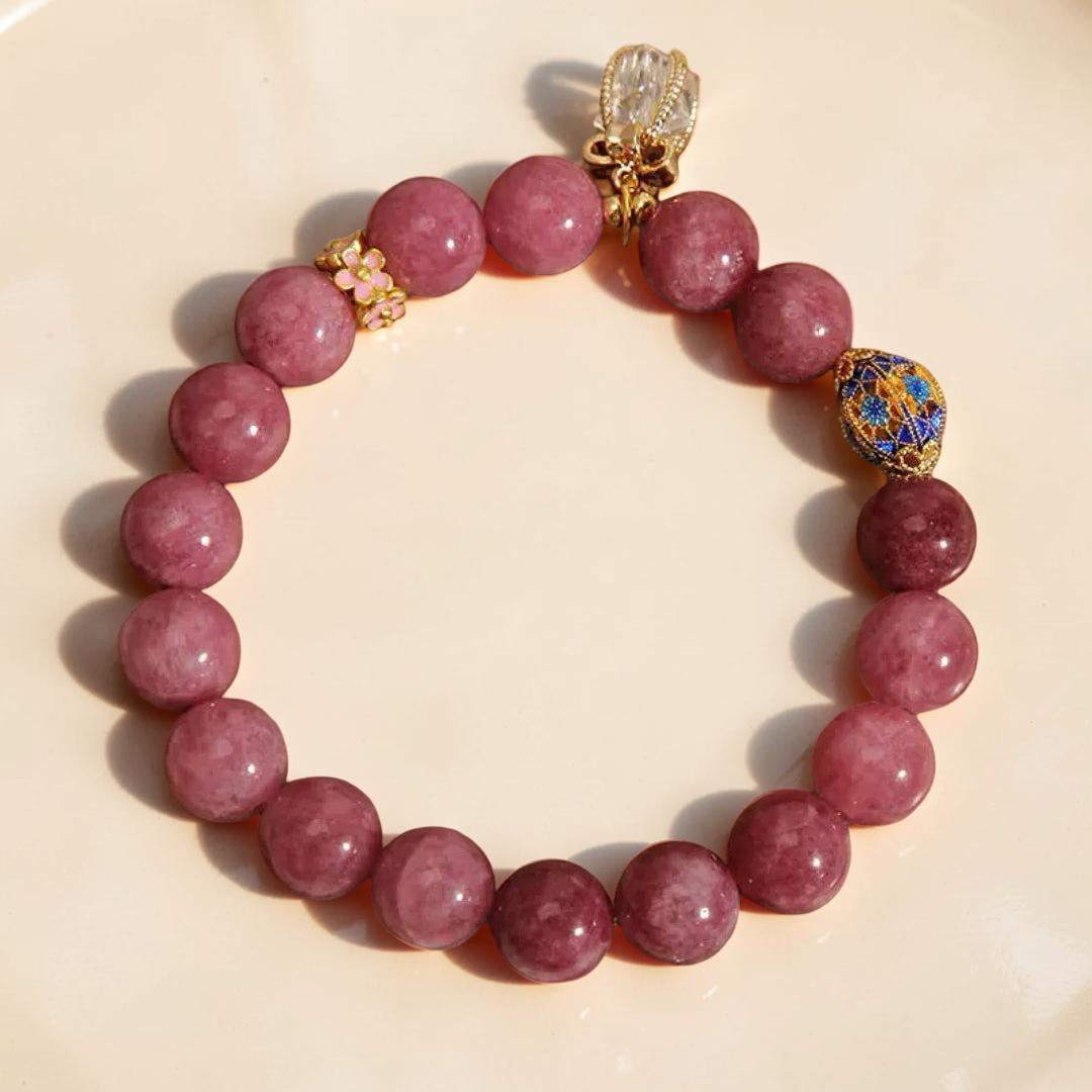 Bracelet Tourmaline Rose et Cristal de Roche – Éveil du Cœur