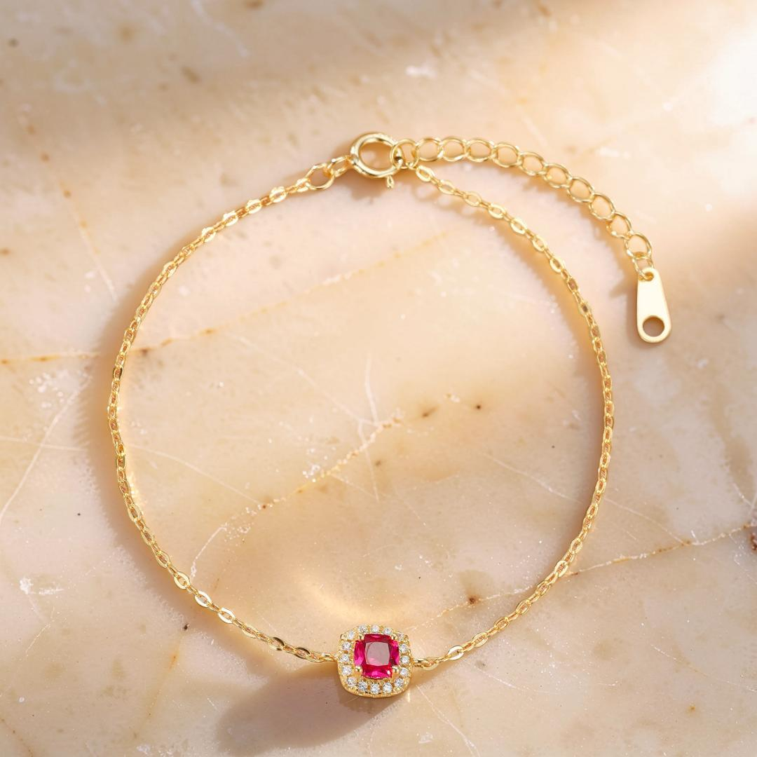 Bracelet Cornaline – Douceur Impérial, Argent
