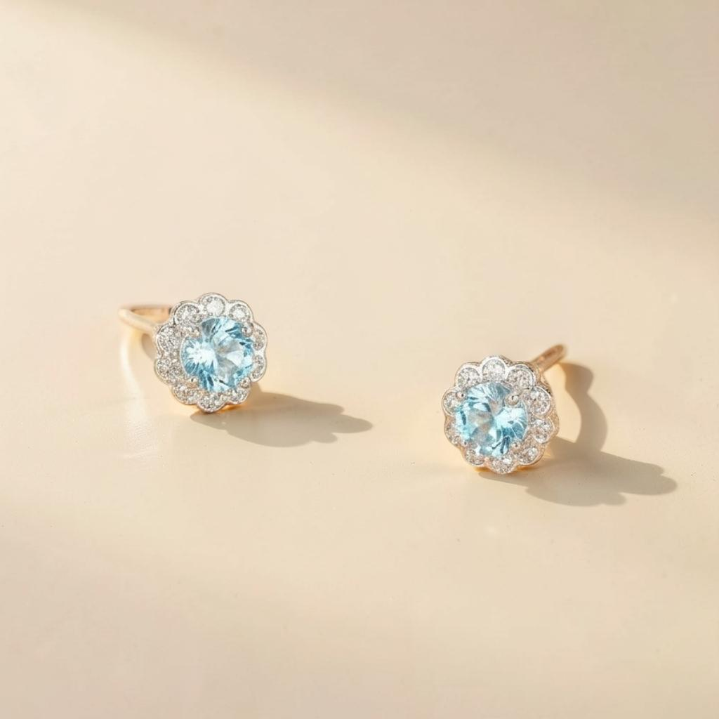 Boucles d'Oreilles Topaze – Fleur d'Eden, Argent