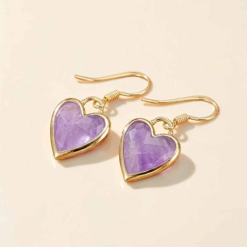Boucles d'Oreilles Labradorite – Cœur Mystique
