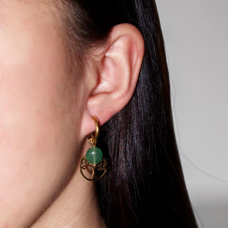 Boucles d'Oreilles Pierres Naturelles et Arbre de Vie – Vie Sereine