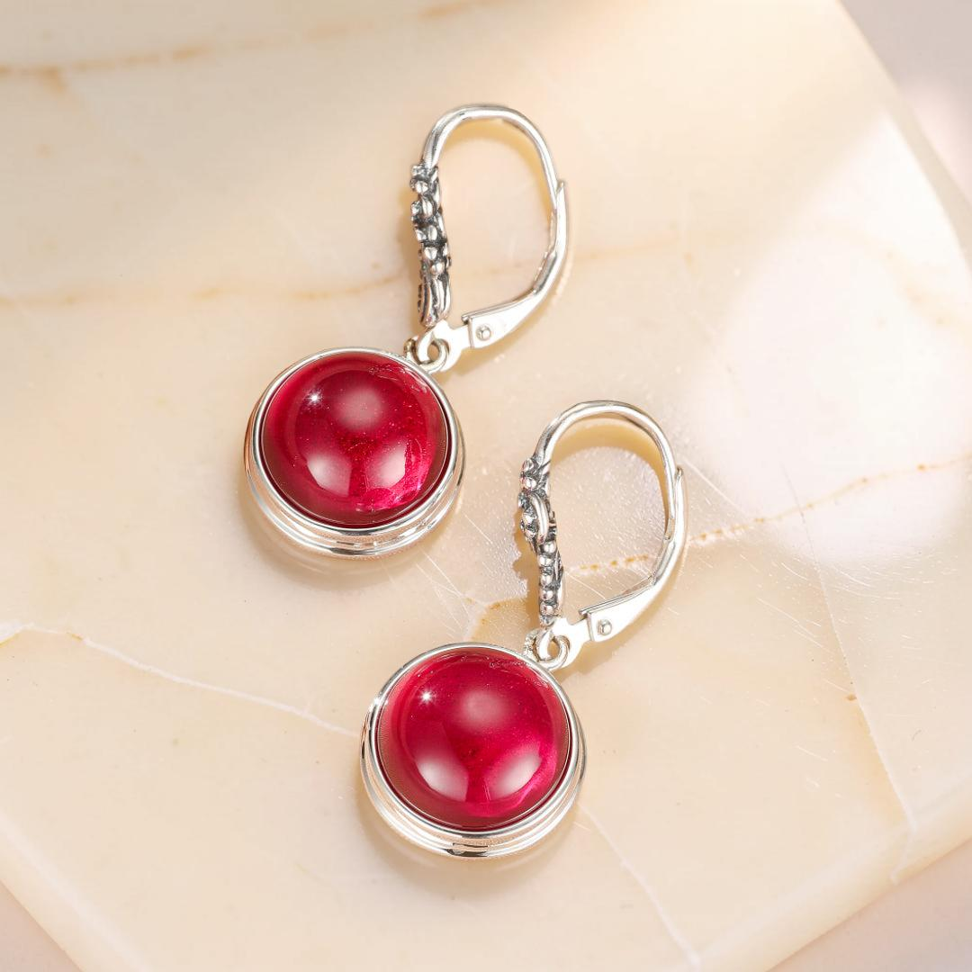 Boucles d’Oreilles Cornaline – Lueur d’Énergie, Argent