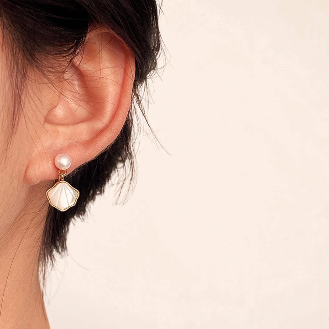 Boucles d’Oreilles Perle – Éclat Marin