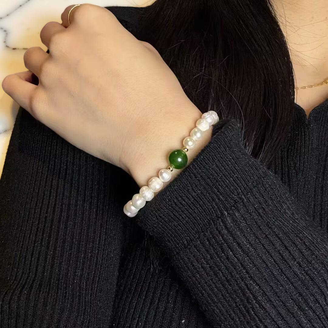 Bracelet Perle et Jade – Apaisement