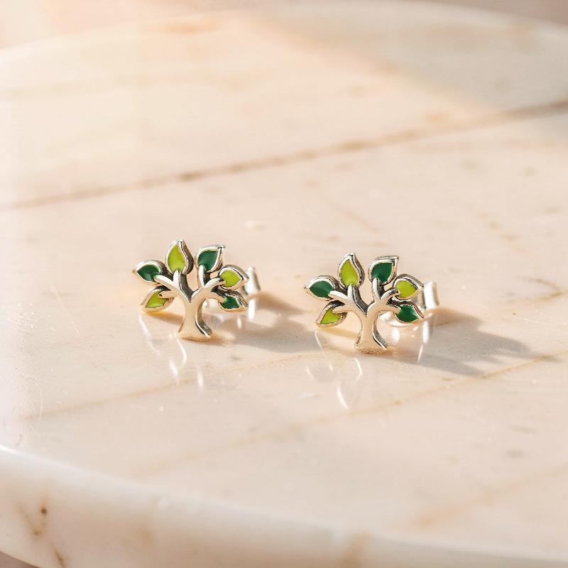 Boucles d'Oreilles Arbre de Vie – Énergie de Vie, Argent