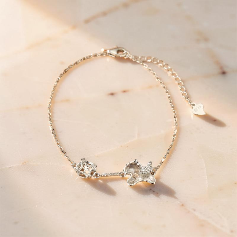 Bracelet Cristal de Roche – Porte-Bonheur Ailé, Argent