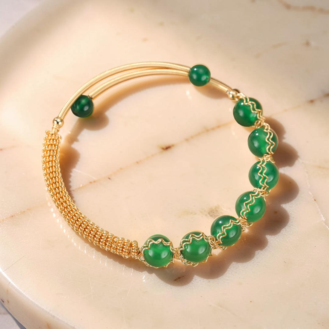 Bracelet Agate Verte – Force d’Harmonie