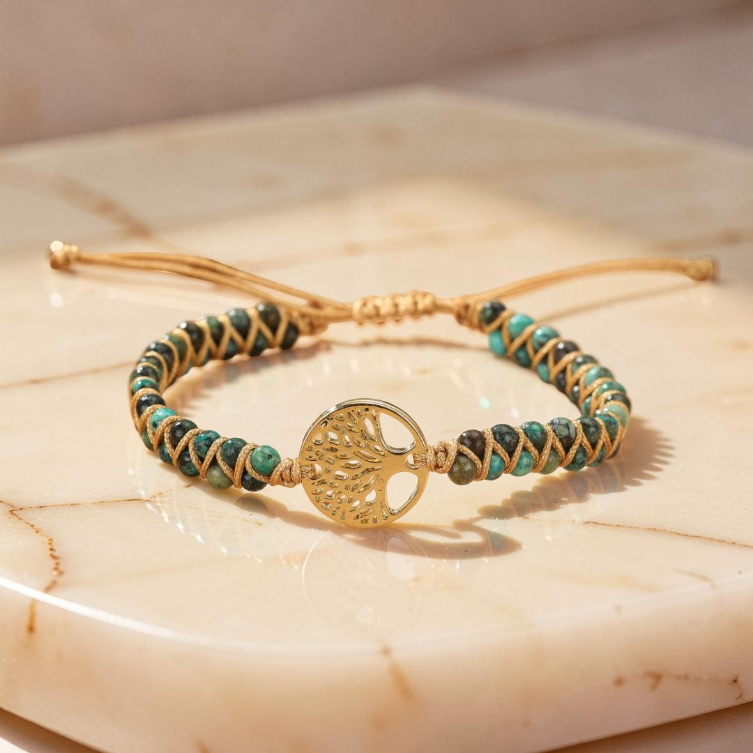 Bracelet Arbre de Vie Jaspe Africain - Bonheur
