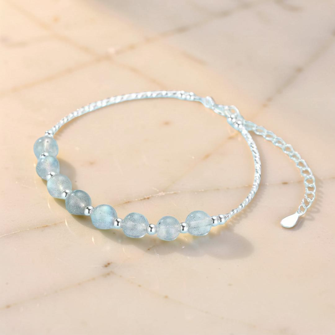 Bracelet Pierre de Lune – Voile des Songes, Argent