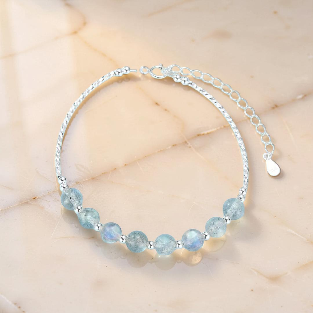 Bracelet Pierre de Lune – Voile des Songes, Argent