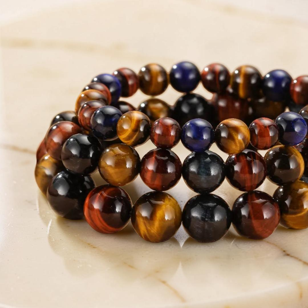 Bracelet Œil de Tigre Multicolore – Équilibre Intérieur