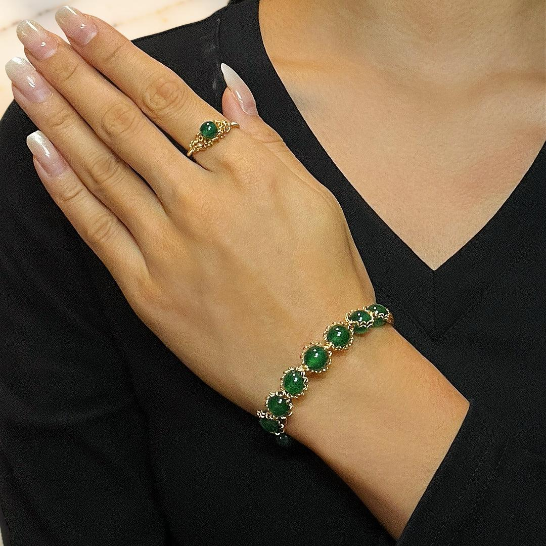Bracelet Agate Verte – Force d’Harmonie