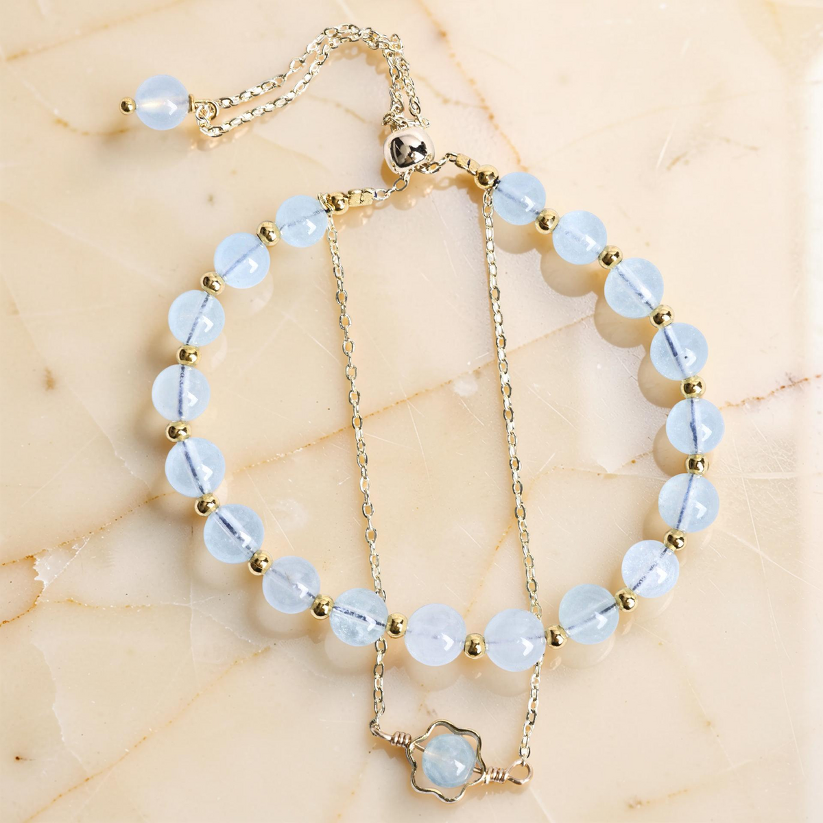 Bracelet Aigue-Marine – Brillance Océane