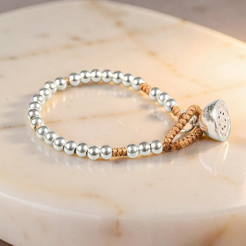 Bracelet Enfant – Graine de Lotus, Argent