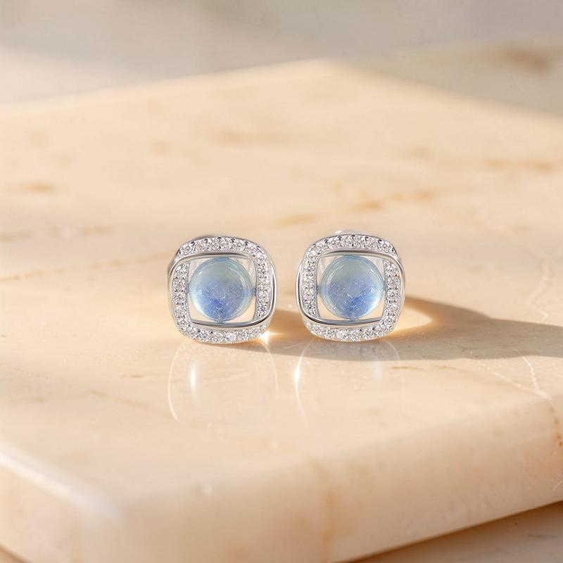 Boucles d'oreilles Aigue marine – Onde Marine, Argent