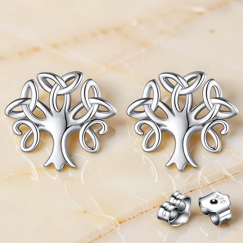 Boucles d'oreilles – Racines Éternelles, Argent 925