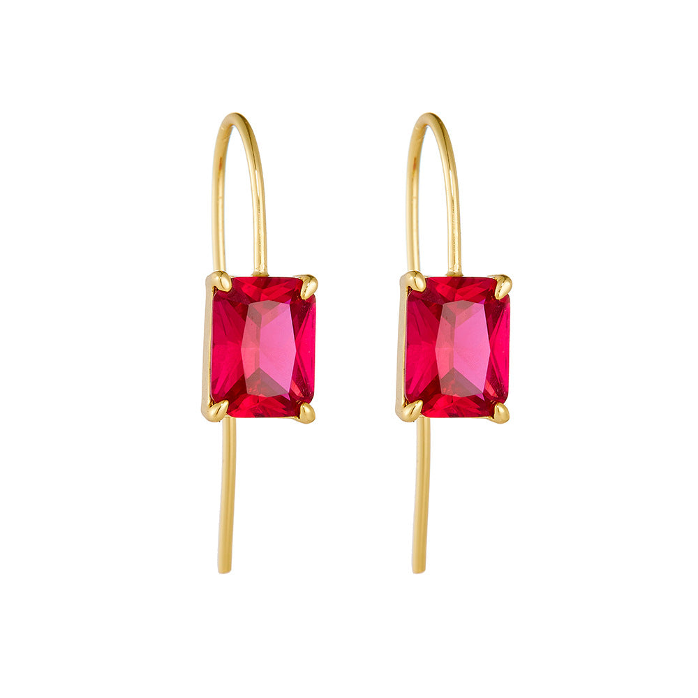 Boucles d’Oreilles Cornaline – Élégance Pourpre, Argent Plaqué Or