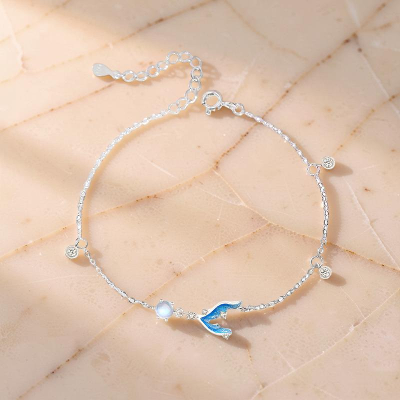 Bracelet Pierre de Lune – Sirène Lunaire, Argent