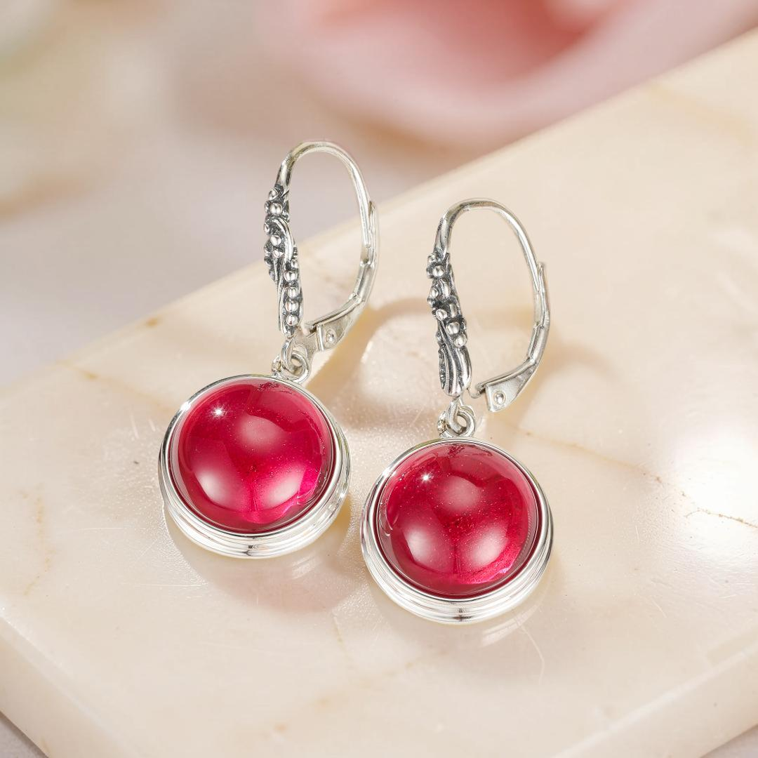 Boucles d’Oreilles Cornaline – Lueur d’Énergie, Argent