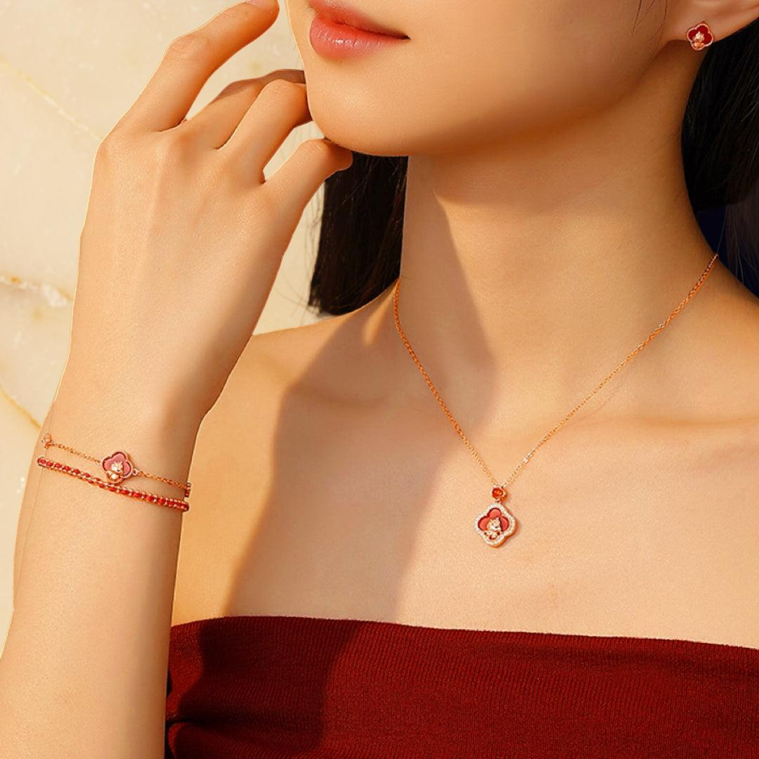Bracelet Cheval – Esprit Libre, Argent Plaqué Or Rose