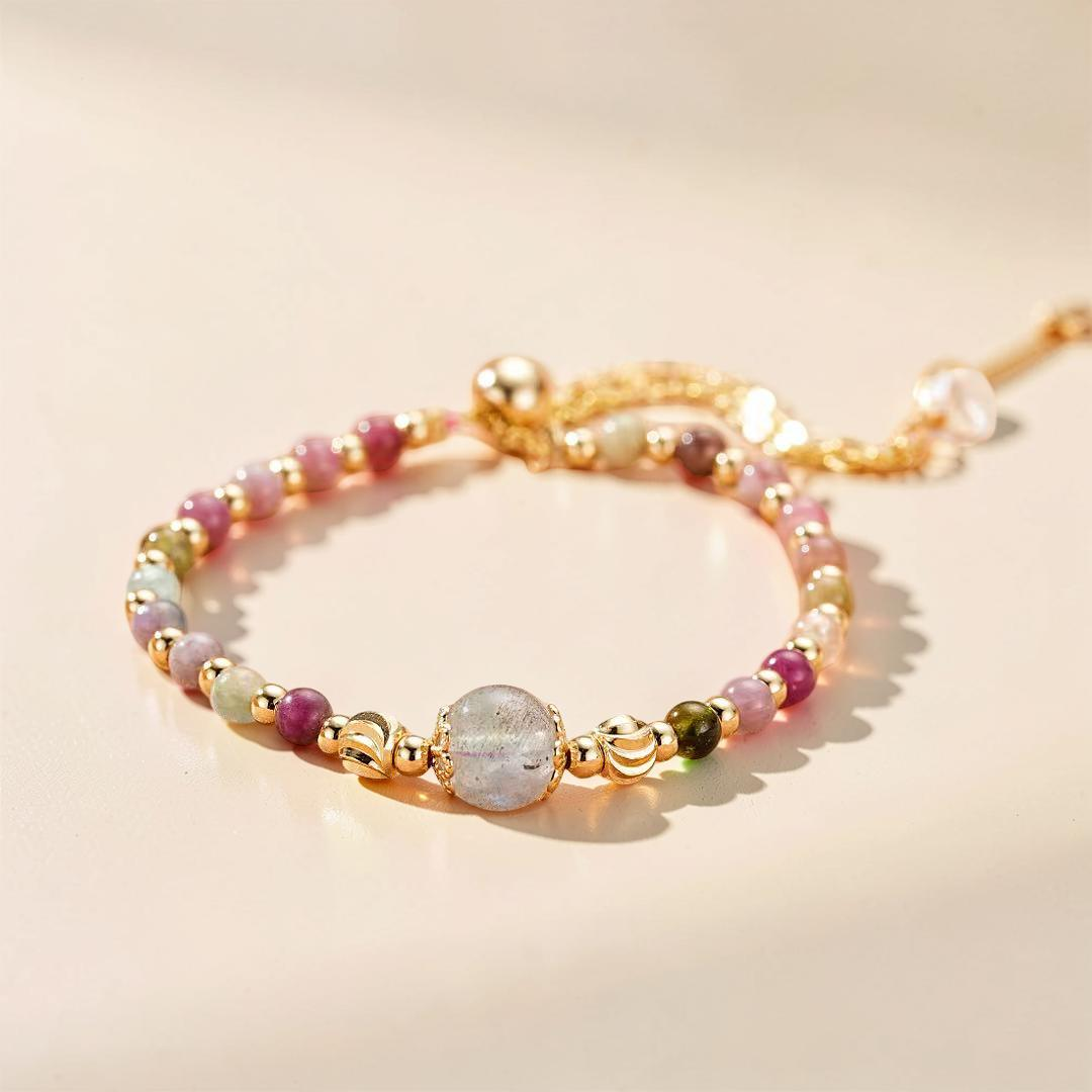 Bracelet Tourmaline et Labradorite – Reflets de Sérénité
