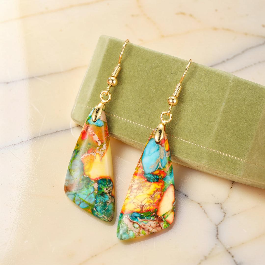Boucles d’Oreilles Jaspe – Création Divine