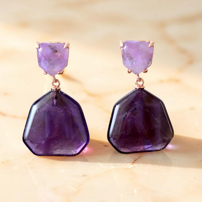 Boucles d'Oreilles Améthyste – Apaisement