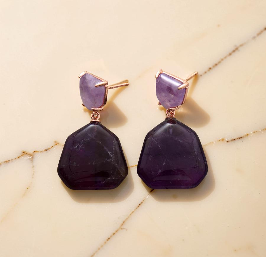 Boucles d'Oreilles Améthyste – Apaisement