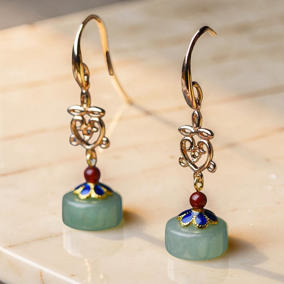 Boucles d'Oreilles Aventurine – Confiance