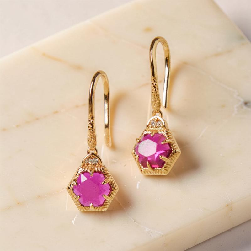 Boucles d'Oreilles Cornaline – Charme Passion, Argent Plaqué Or